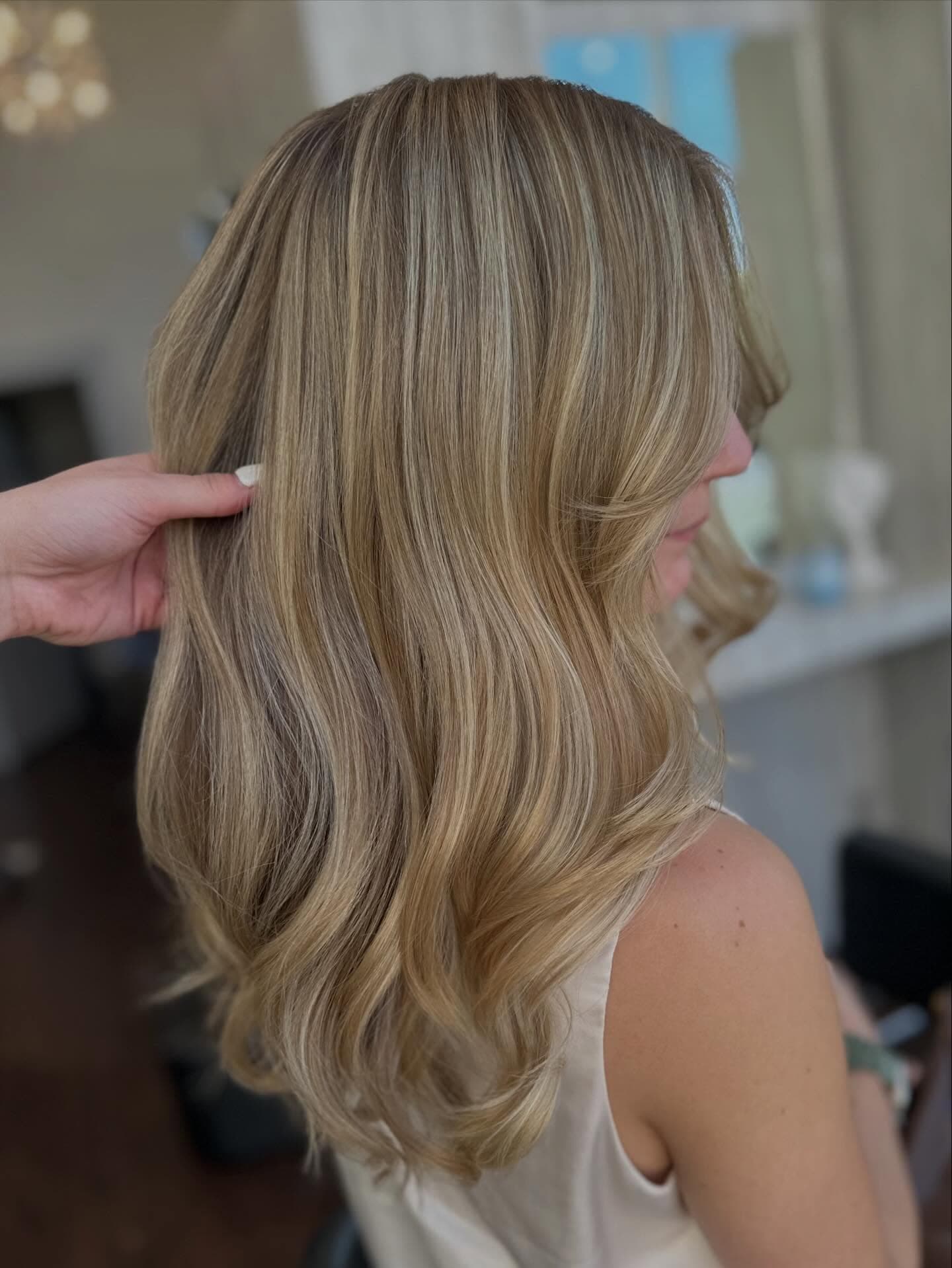Balayage hair color work by a Plano colorist at Lee Graves Salon